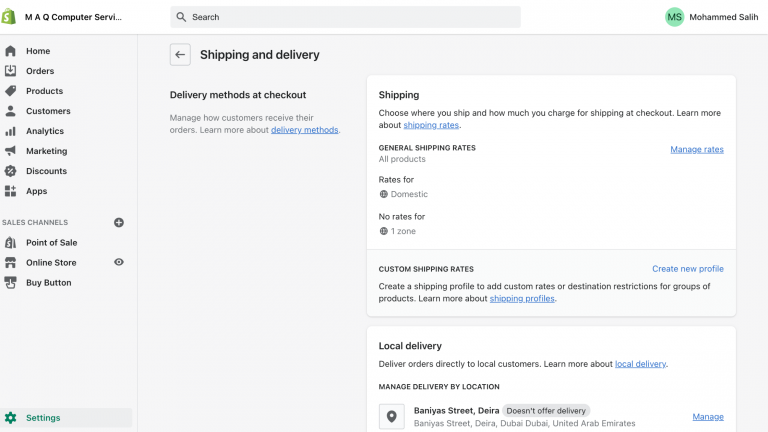 How to set up Shopify Shipping