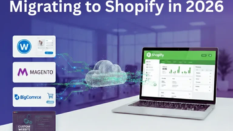 Shopify store migration from WooCommerce, Magento, BigCommerce, and custom websites in 2026.