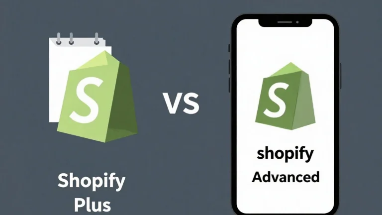 Shopify Plus vs Advanced Shopify for enterprises comparison illustration