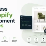 Marketing banner for Headless Shopify Development Services showing a modern e-commerce