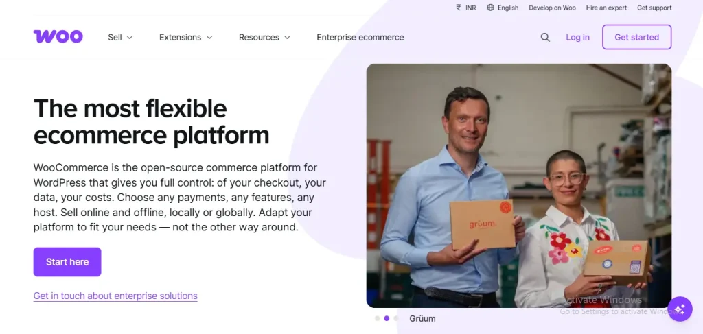 woo platform for e-Commerce website builders for small businesses