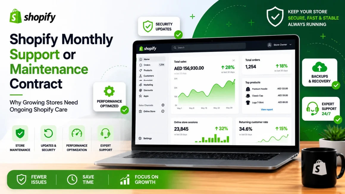 Shopify Monthly Support or Maintenance Contract: Why Growing Stores Need Ongoing Shopify Care