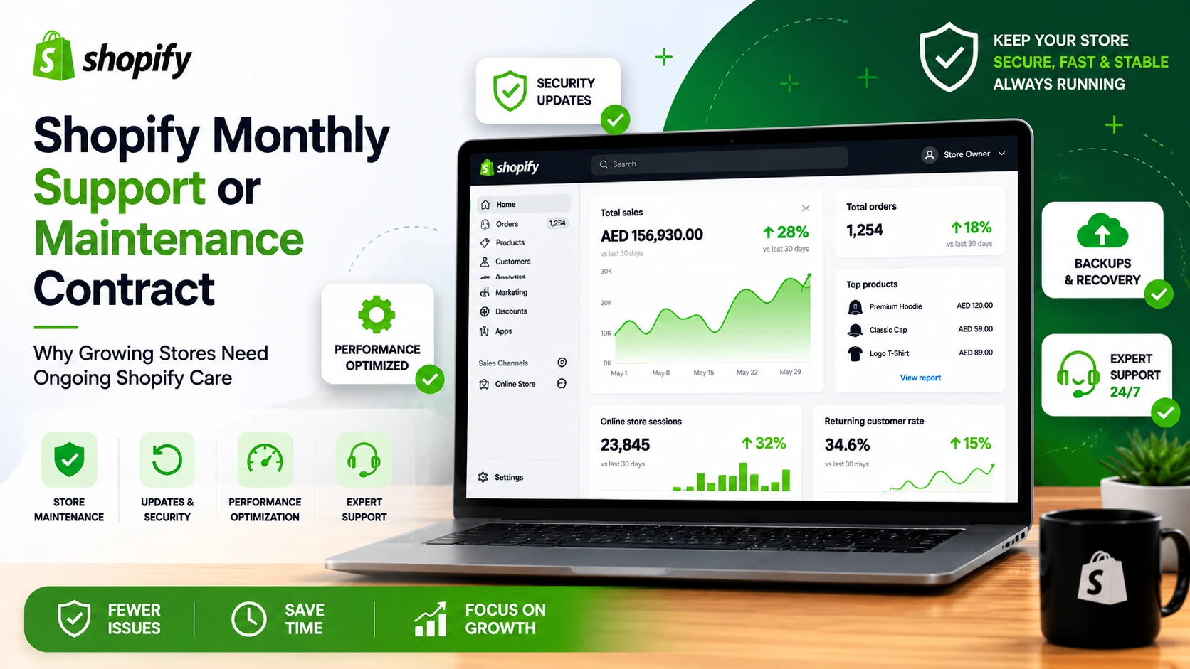 Shopify Monthly Support or Maintenance Contract: Why Growing Stores Need Ongoing Shopify Care