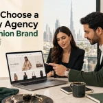 Fashion brand owner and Shopify specialist reviewing an online fashion store in Dubai.